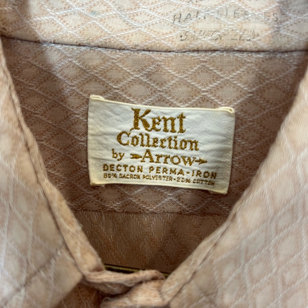 Vintage Butterfly collar Kent Collection by Arrow Beige Shirt